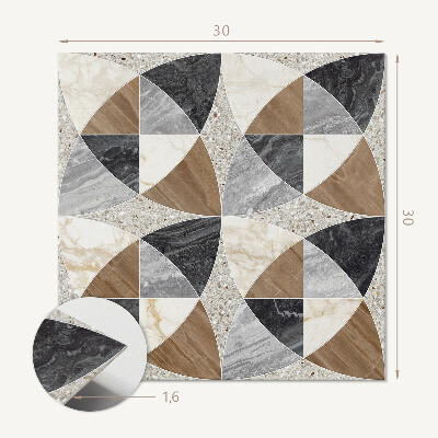 Vinyl fliesen selbstklebend Gekachelte geometrische Formen