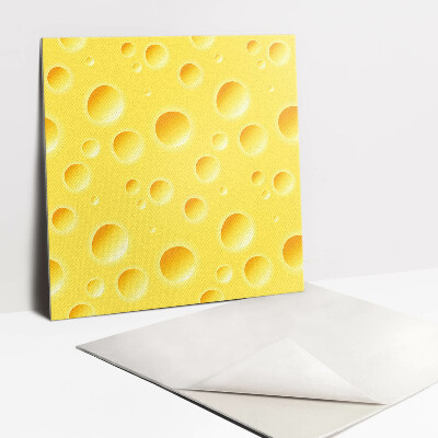 Vinyl fliesen Gelber Käse mit Löchern
