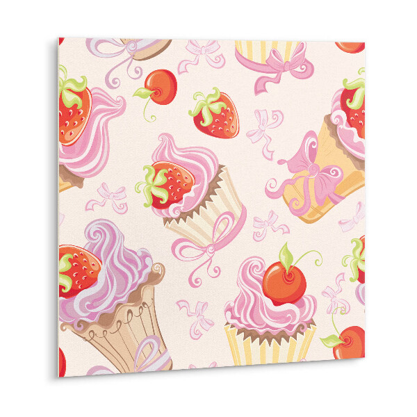 Vinyl fliesen Bunte Obst-Cupcakes