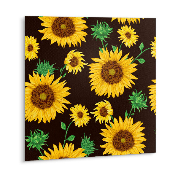 Vinyl fliesen selbstklebend Gelbe Sonnenblumen