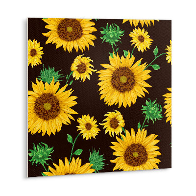 Vinyl fliesen selbstklebend Gelbe Sonnenblumen