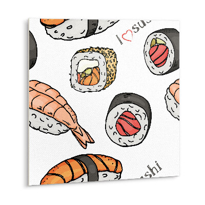 Vinyl fliesen Cartoon-Sushi