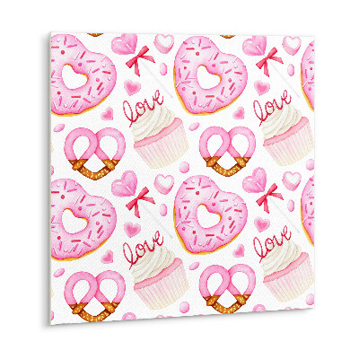 Vinyl fliesen Rosa Donuts und Brezeln