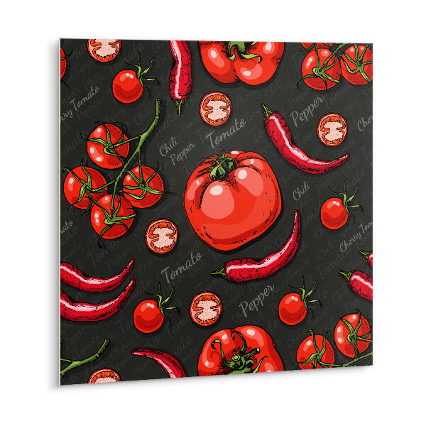 Vinyl fliesen selbstklebend Paprika und Tomate