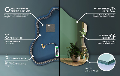 Spiegel Klecks mit Beleuchtung