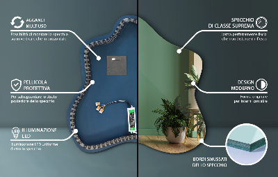 Spiegel Klecks mit Beleuchtung