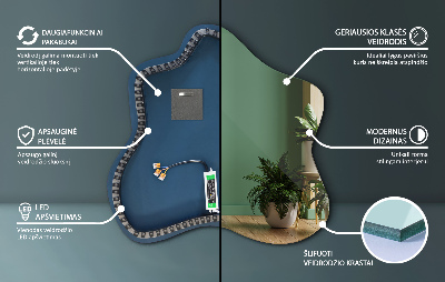 Spiegel Klecks mit Beleuchtung