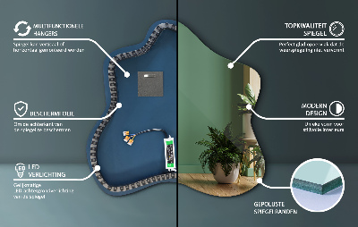 Spiegel Klecks mit Beleuchtung