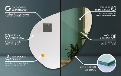 Spiegel organische form modernes Design