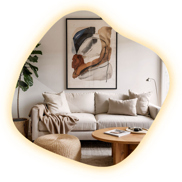 Spiegel unförmig mit beleuchtung dekorativ