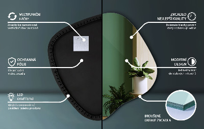 Spiegel unförmig mit beleuchtung dekorativ