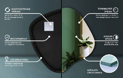 Spiegel unförmig mit beleuchtung dekorativ