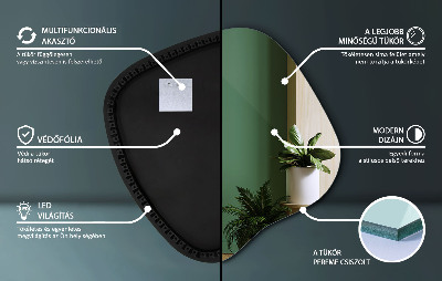 Spiegel unförmig mit beleuchtung dekorativ