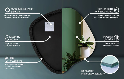 Spiegel unförmig mit beleuchtung dekorativ