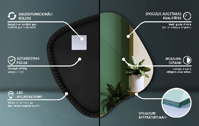 Spiegel unförmig mit beleuchtung dekorativ