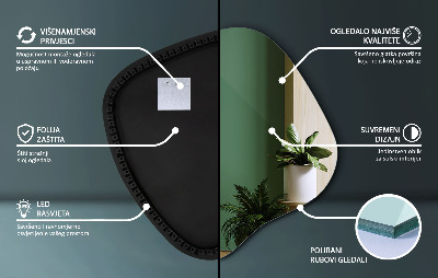 Spiegel unförmig mit beleuchtung dekorativ