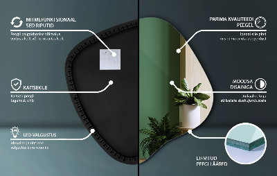 Spiegel unförmig mit beleuchtung dekorativ