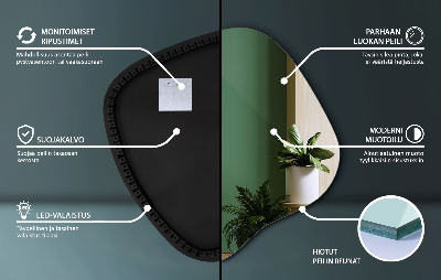 Spiegel unförmig mit beleuchtung dekorativ