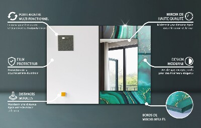 Dekorative spiegel Kraniche und Bambus