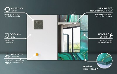 Dekorative spiegel Kraniche und Bambus