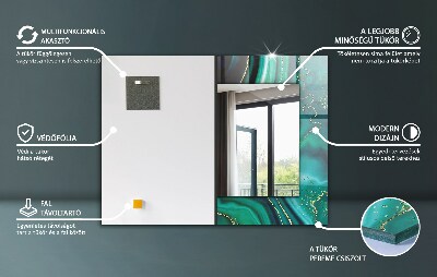 Dekorative spiegel Kraniche und Bambus