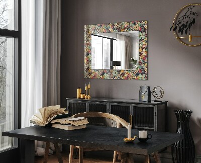 Spiegel mit motivdruck Bunte Patchwork-Muster