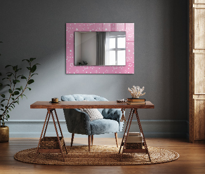Spiegel mit motivdruck Rosa Sterne