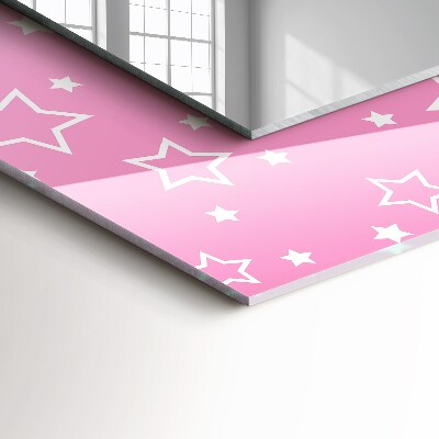 Spiegel mit motivdruck Rosa Sterne