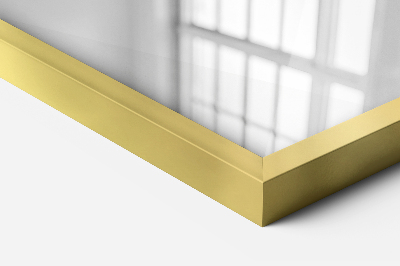 Rechteckige Spiegel mit goldener Rahmen Wandmontage