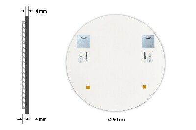 Spiegel runder weiß rahmen