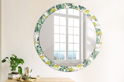 Spiegel mit Motivdruck Tropische Blätter