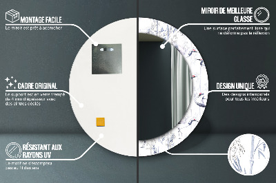 Dekorativer Spiegel Kraniche Vögel