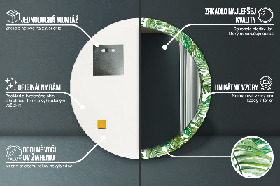 Bedruckter Spiegel Dschungelblätter