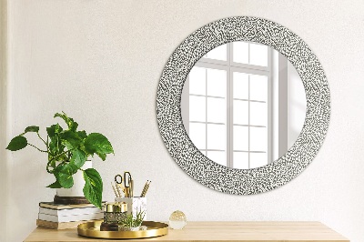 Spiegel mit Motivdruck Blumenmuster