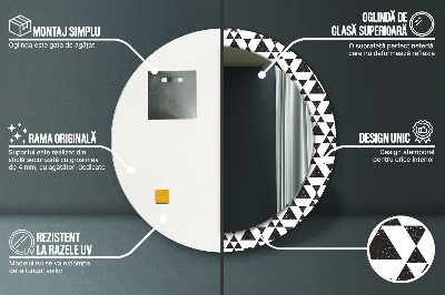 Bedruckter Spiegel Dreiecke-Geometrie