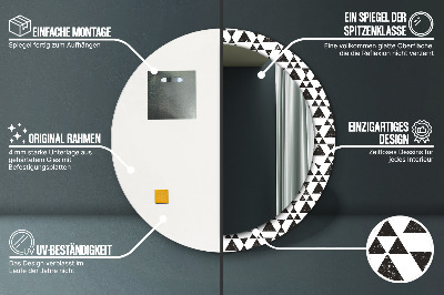 Bedruckter Spiegel Dreiecke-Geometrie