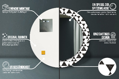 Bedruckter Spiegel Dreiecke-Geometrie