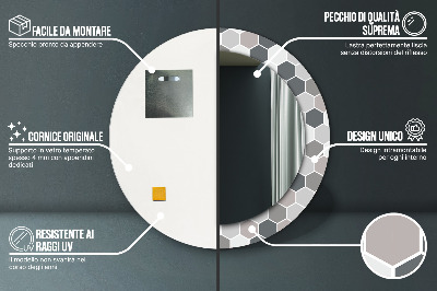 Bedruckte Spiegel Sechseckiges Muster