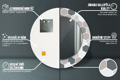 Bedruckte Spiegel Sechseckiges Muster