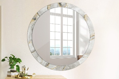 Spiegel mit Motivdruck Weißgoldener Marmor