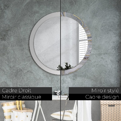 Spiegel mit Aufdruck Grauer Marmor