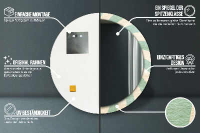 Spiegel mit Zierrahmen Retro-Pastellmuster