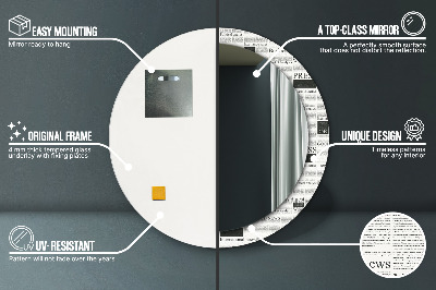 Dekorative Spiegel Muster aus Zeitungen