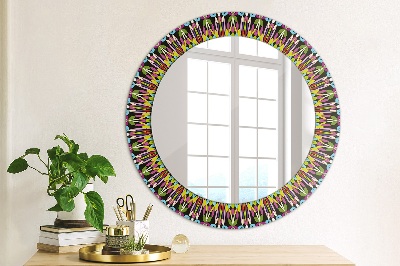 Spiegel mit Aufdruck Psychedelisches Mandala-Muster