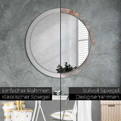 Bedruckter Spiegel Vintage-Beton