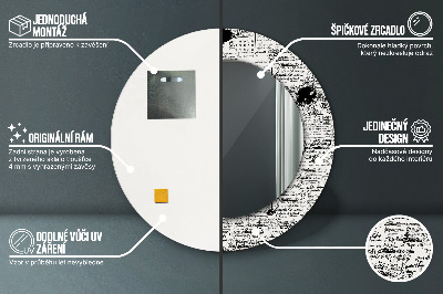 Spiegel mit Aufdruck Doodle-Muster