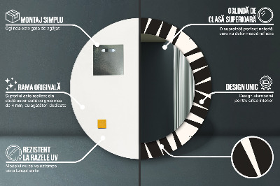 Bedruckte Spiegel Geometrieabstraktion