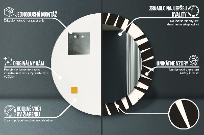 Bedruckte Spiegel Geometrieabstraktion