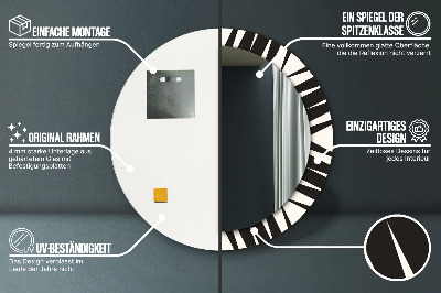 Bedruckte Spiegel Geometrieabstraktion