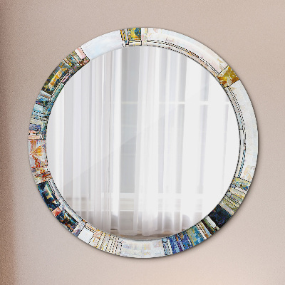 Bedruckte Spiegel Abstraktes Buntglas